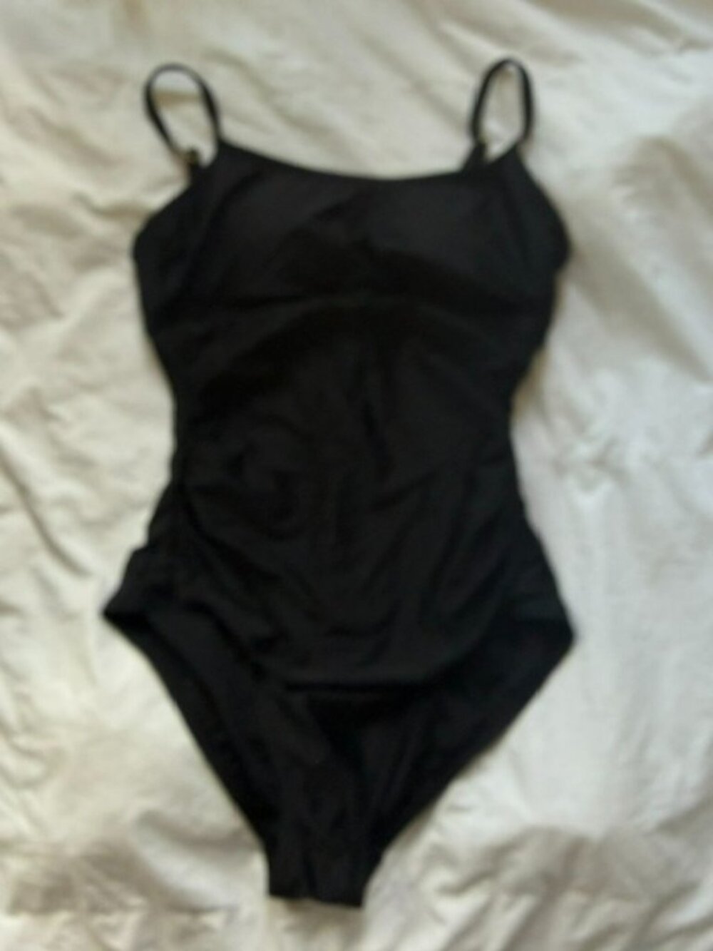 Kona Sol Black Spaghetti Strap One Piece Bathing Suit